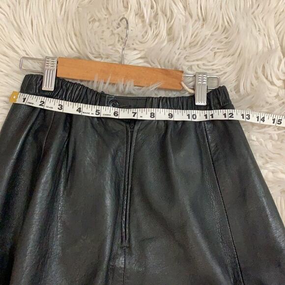 LEATHER‎ LONG SWING SKIRT SIZE 8 - Picture 6 of 9